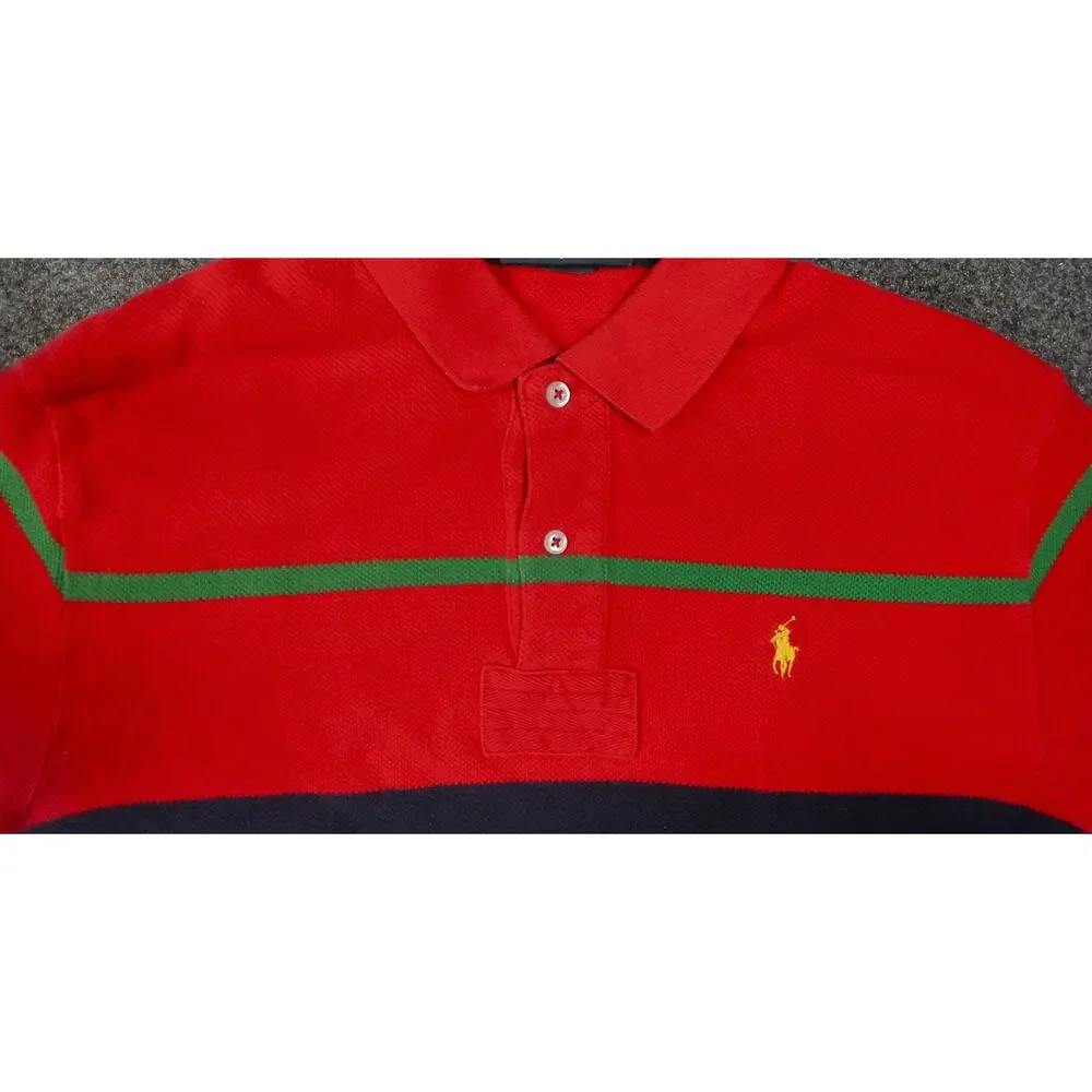Vintage Polo Ralph Lauren Vented Color Block Y2K Oversized Rugby Polo XL